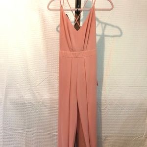 Rose Color Pants Romper